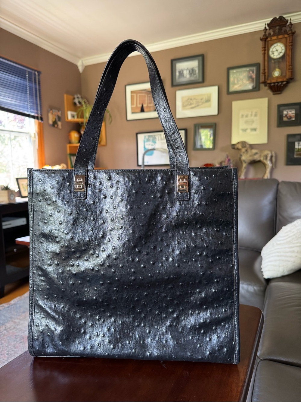 ANTONIO MELANI Black Leather Bag